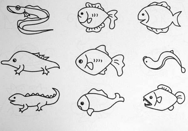 小金鱼简笔画 小金鱼简笔画彩色