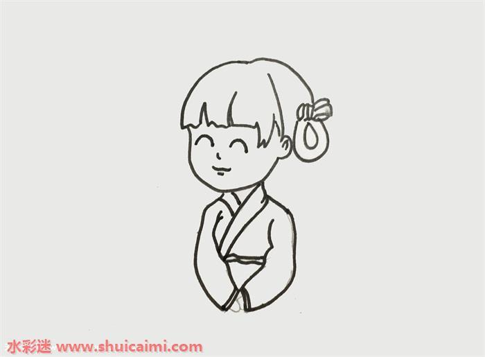 古代女子怎么画 古代女子简笔画简单彩色