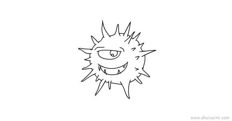 病毒教程儿童画怎么画 病毒教程简笔画顺序