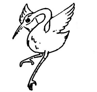 鹤简笔画图片大全 鹤简笔画图片大全可爱