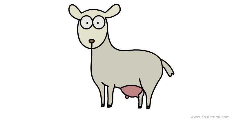 山羊儿童画怎么画 山羊简笔画步骤