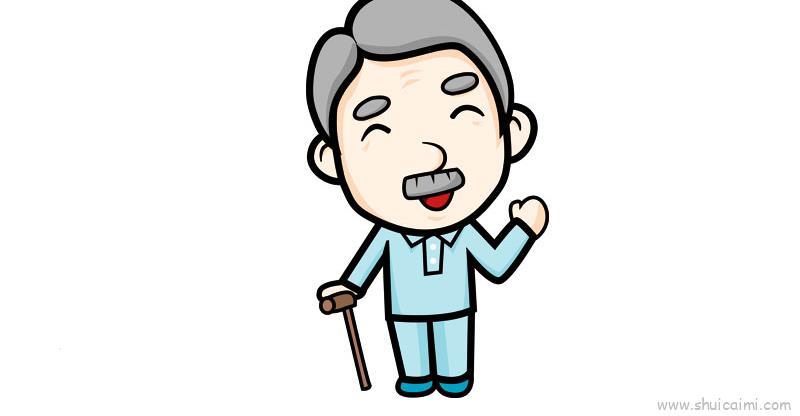 老爷爷儿童画怎么画 老爷爷简笔画简单又好看
