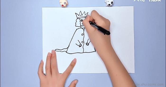 美丽王后儿童画怎么画 美丽王后简笔画步骤