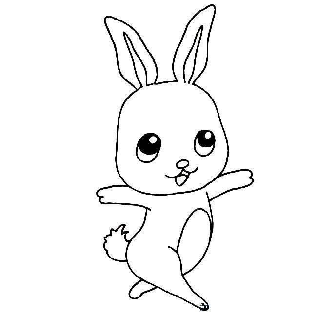 可爱小兔子简笔画 呆萌可爱小兔子简笔画
