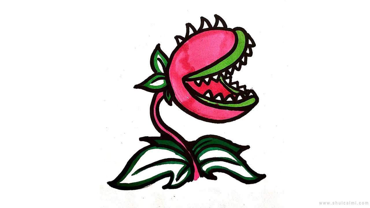 食人花简笔画怎么画 食人花简笔画画法