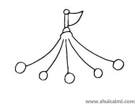 旋转木马儿童简笔画