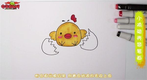 小鸡破壳怎么画 小鸡破壳简笔画简单好看带颜色