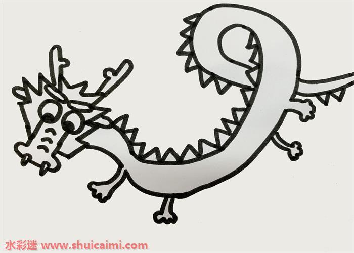 龙怎么画 龙简笔画简单又漂亮彩色