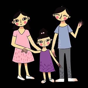 一家三口简笔画 一家三口简笔画图片