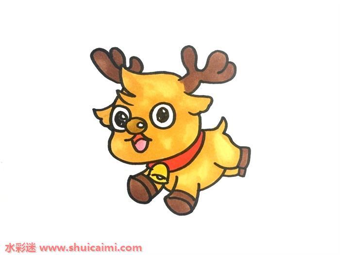 圣诞麋鹿怎么画 圣诞麋鹿简笔画图片大全带颜色