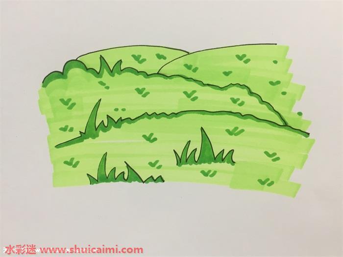 草原怎么画 草原简笔画彩色