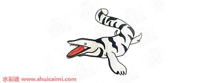 恐龙带颜色怎么画 恐龙简笔画图片