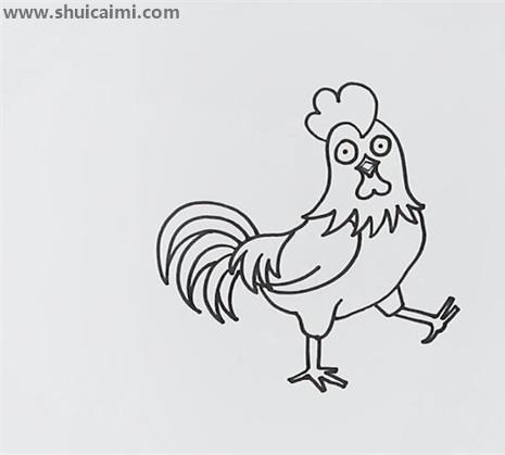 公鸡简笔画怎么画 公鸡简笔画图片