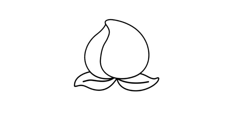 水蜜桃简笔画怎么画 水蜜桃简笔画步骤