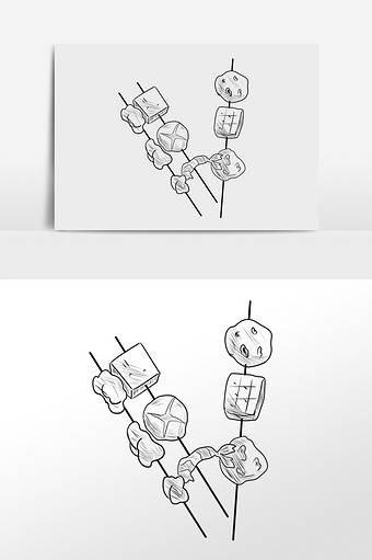 烧烤的简笔画图片大全 烧烤的简笔画图片大全可爱