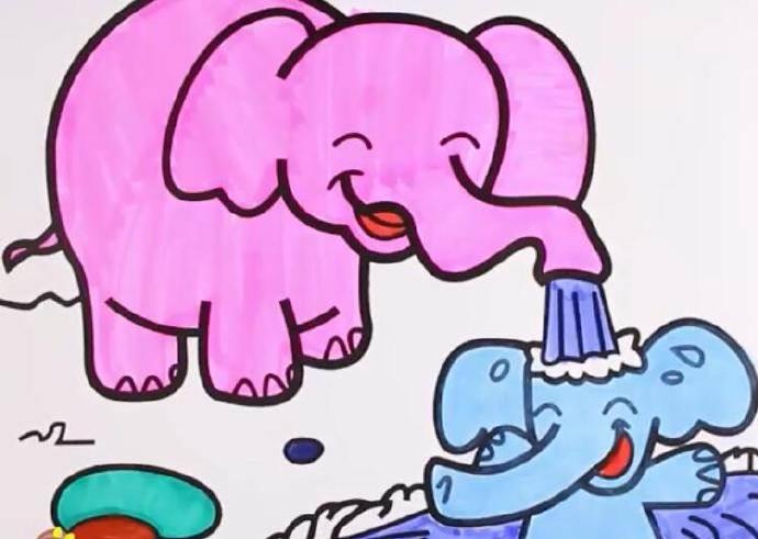 大象简笔画 大象简笔画可爱又简单