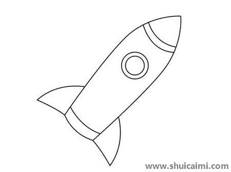 火箭儿童简笔画