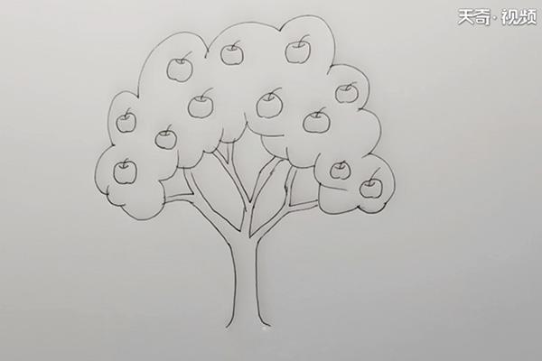 苹果树简笔画怎么画 苹果树简笔画简单又好看