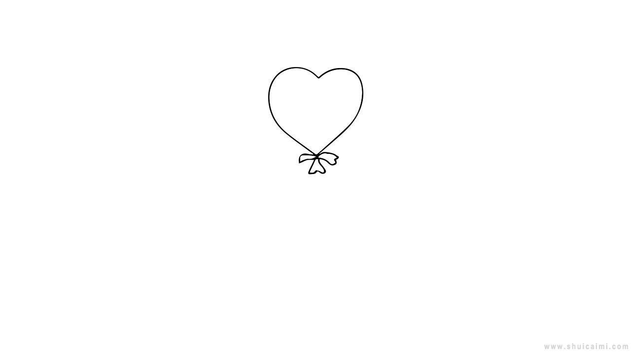 爱心气球简笔画怎么画 爱心气球简笔画图片大全