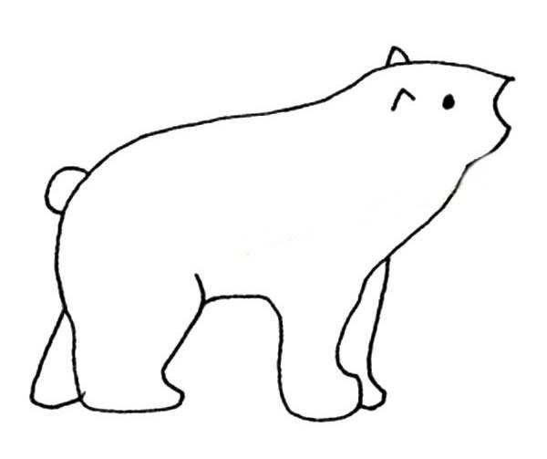 北极熊简笔画 北极熊简笔画图片