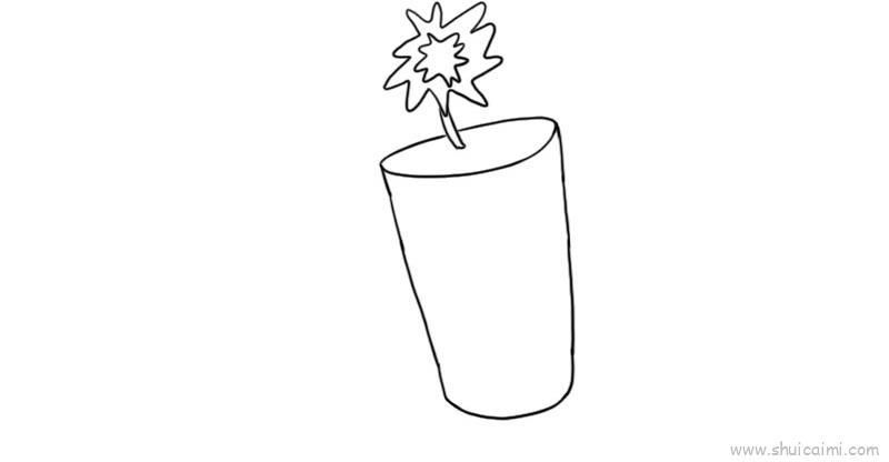 元旦炮仗儿童画怎么画 元旦炮仗简笔画图片大全
