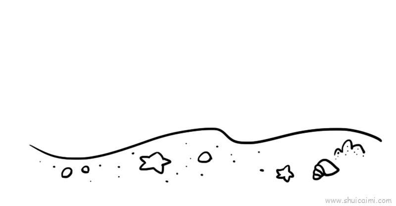 海滩儿童画怎么画 海滩简笔画顺序