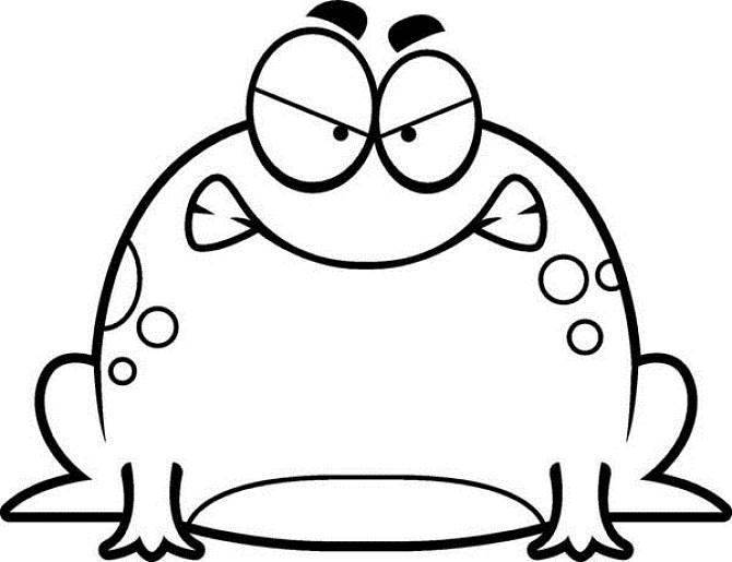 蛤蟆简笔画图片  跳跃的青蛙简笔画图片