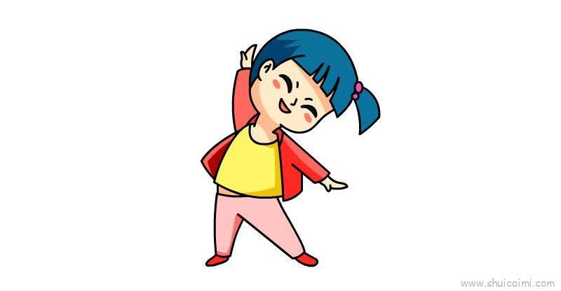 动画人物少女儿童画怎么画 动画人物少女简笔画图片