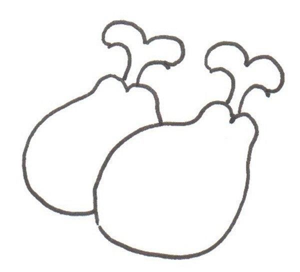 鸡腿的简笔画怎么画 鸡腿的简笔画图片大全