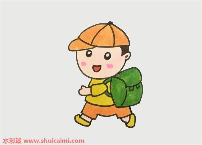 学生怎么画 学生简笔画图片彩色