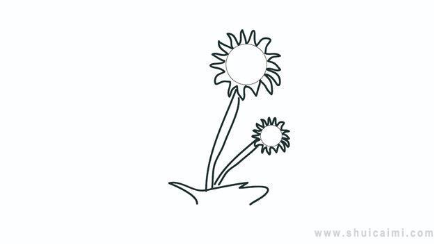 画花草简笔画怎么画 画花草简笔画步骤