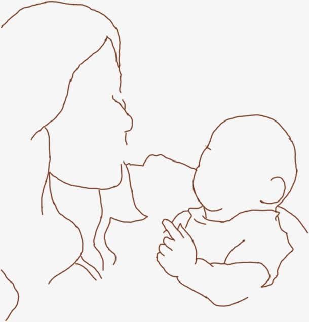 关于母爱的简笔画 关于母爱的简笔画带颜色