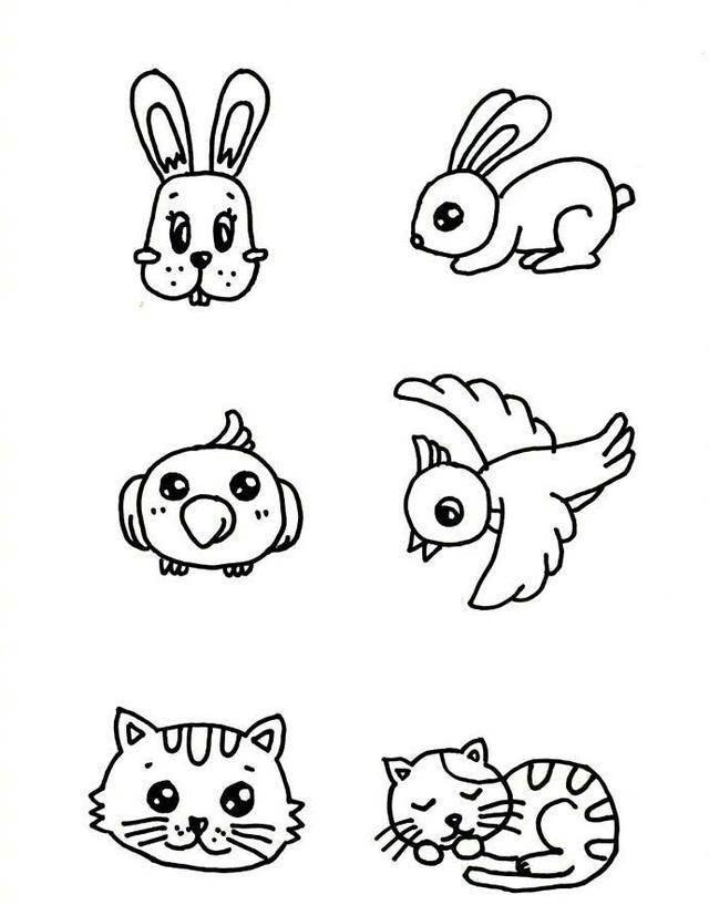 动物简笔画图片大全大图 动物简笔画图片大全大图小动物