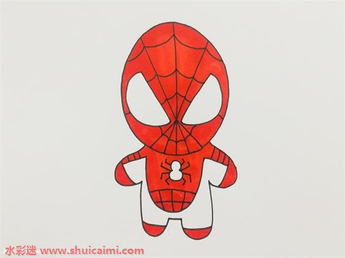 蜘蛛侠全身3d怎么画 蜘蛛侠全身3d简笔画漂亮