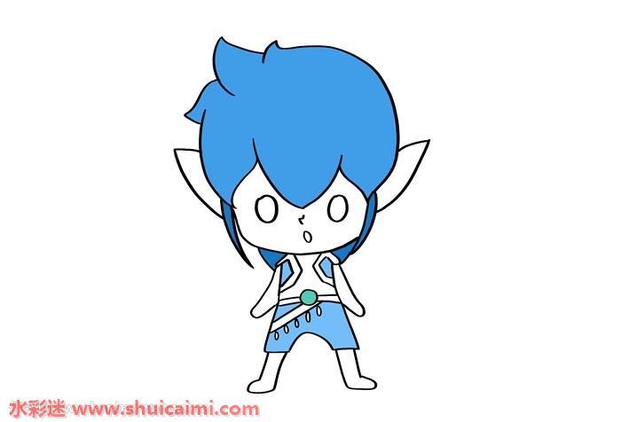 水王子怎么画 水王子简笔画画法