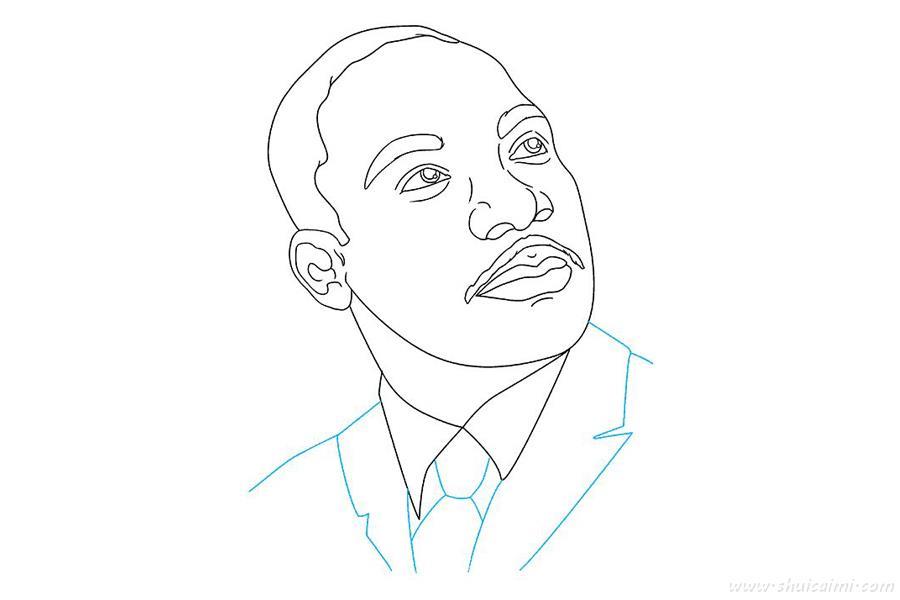 马丁路德金怎么画 马丁路德金简笔画简单又漂亮彩色
