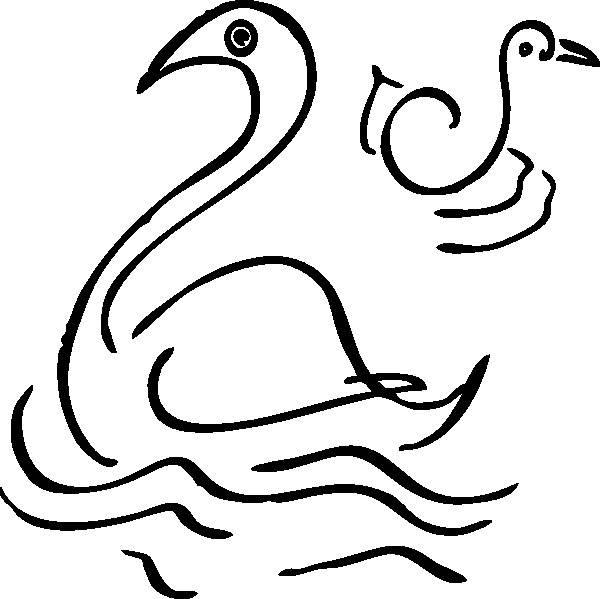 天鹅的简笔画图片大全 天鹅的简笔画图片大全可爱