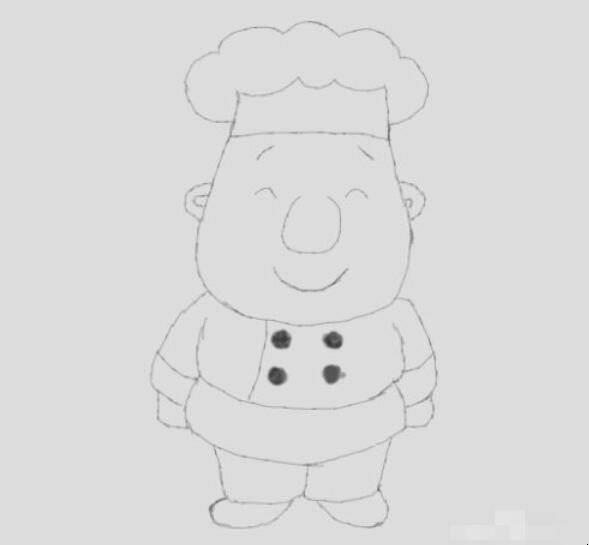 厨师简笔画 厨师简笔画彩色