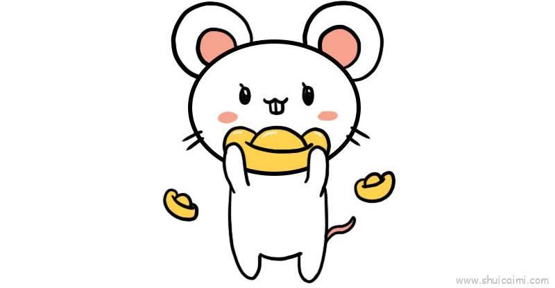 鼠你有钱儿童画怎么画 鼠你有钱简笔画好看