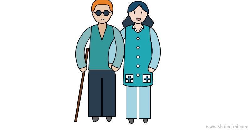 助残日儿童画怎么画 助残日简笔画好看