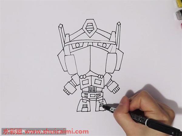 擎天柱怎么画 擎天柱简笔画步骤