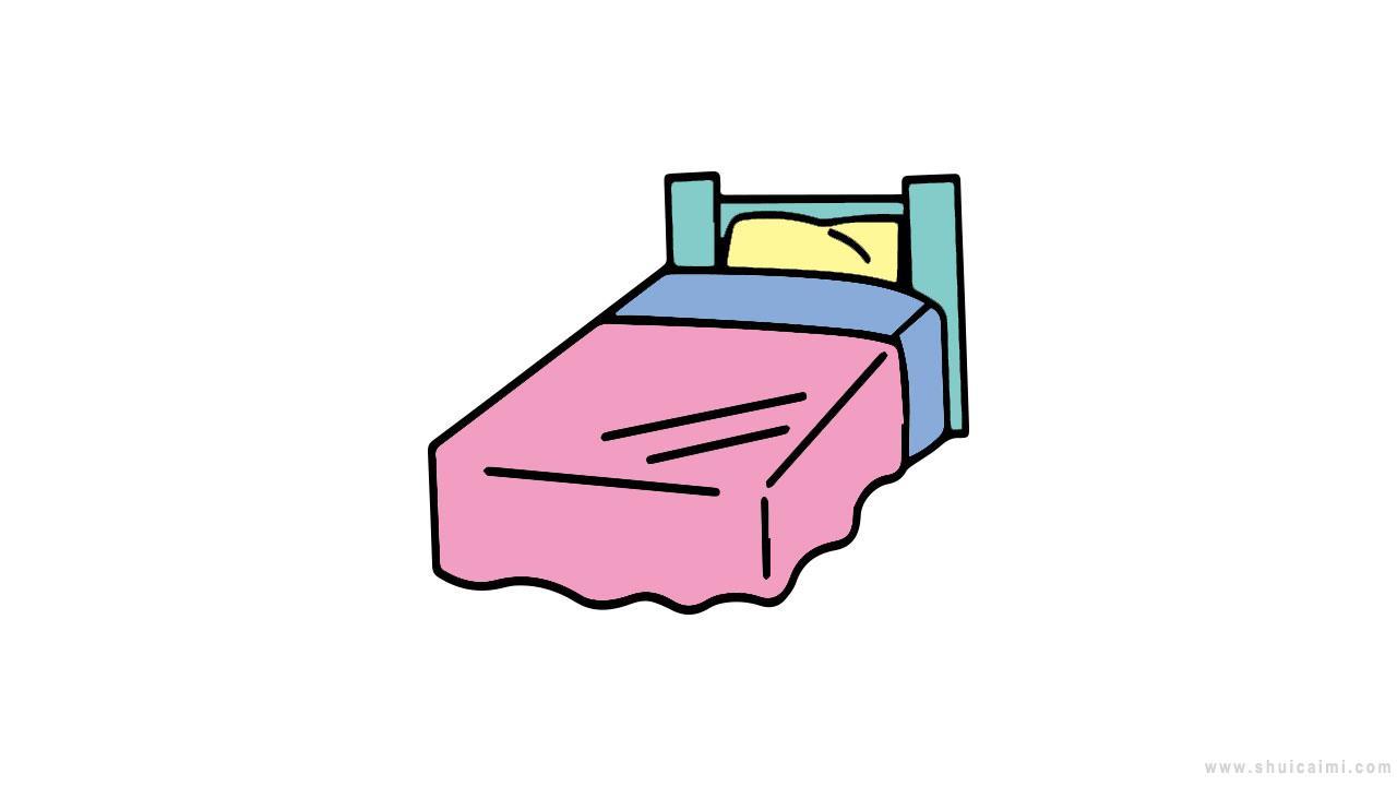 床简笔画怎么画 床简笔画简单