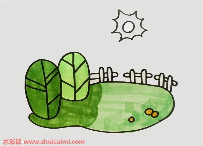 春天景色怎么画 春天景色简笔画画法