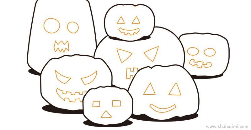 万圣节南瓜儿童画怎么画 万圣节南瓜简笔画步骤