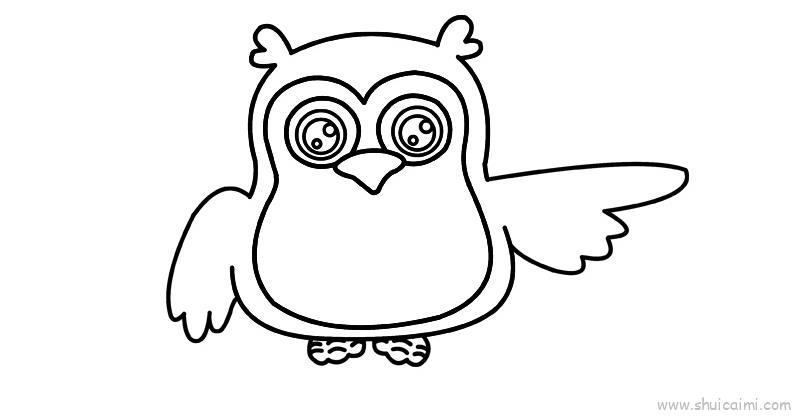 猫头鹰儿童画怎么画 猫头鹰简笔画画法