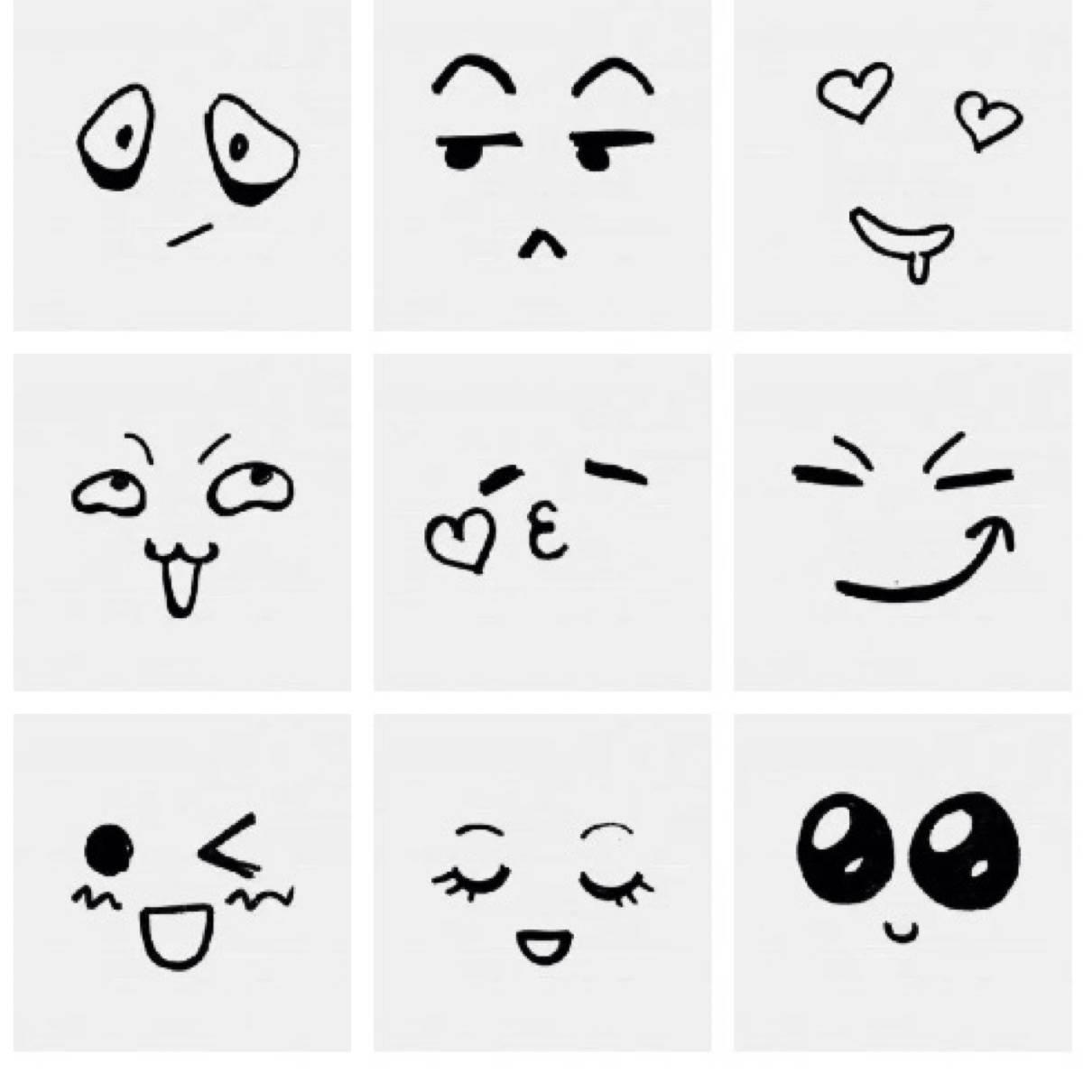 教程简笔画表情素材 教程简笔画表情图片