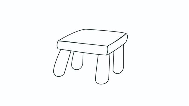 板凳的简笔画怎么画 板凳简笔画步骤