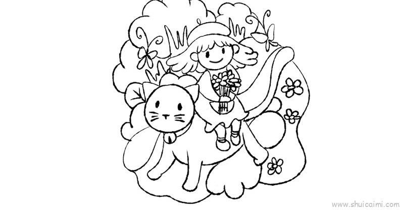 喵咪插图儿童画怎么画 喵咪插图简笔画图片大全