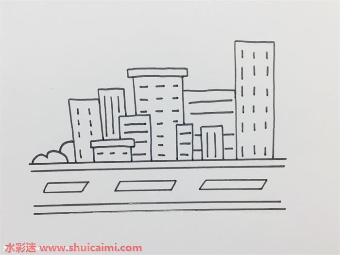 城市怎么画 城市简笔画步骤图