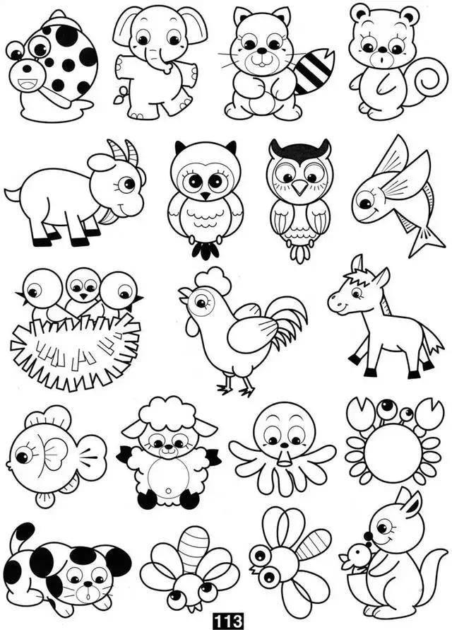 动物简笔画图片大全大图 动物简笔画图片大全大图小动物